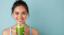 Women drinking healthy drink