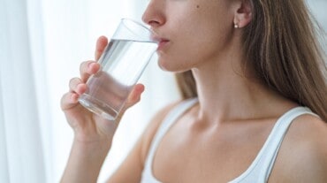 Woman drinking water